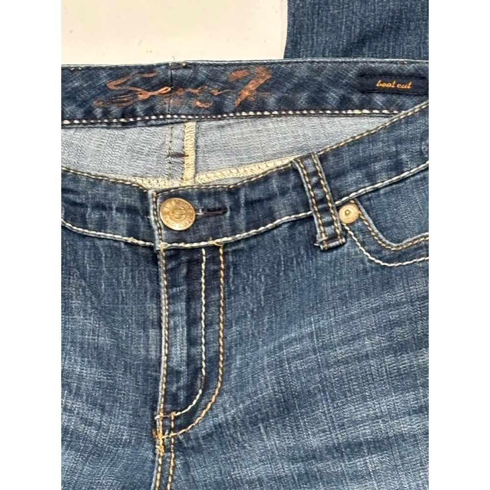Seven7 Blue Boot Cut Denim Jeans, See Measurements For Woman’s Size - Picture 5 of 7
